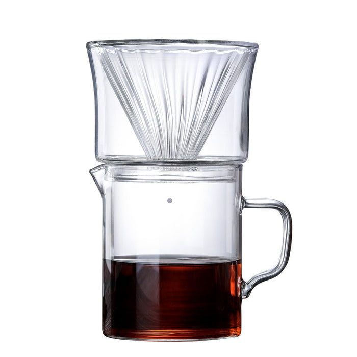 Heat-Resistant Glass Coffee Pot with Double Glass Coffee Filter Cup